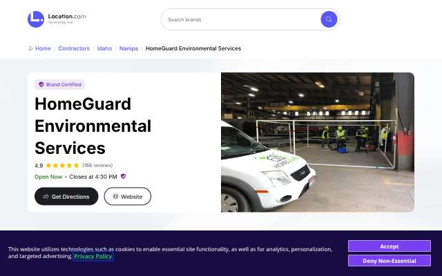 Page cited for HomeGuard Environmental Services