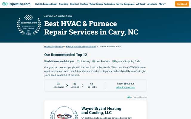 Icy Hot Heating and Air Conditioning, Inc.'s page as the assistant saw it