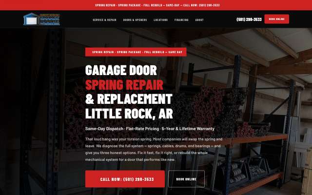 Direct Service Overhead Garage Door's page as the assistant saw it