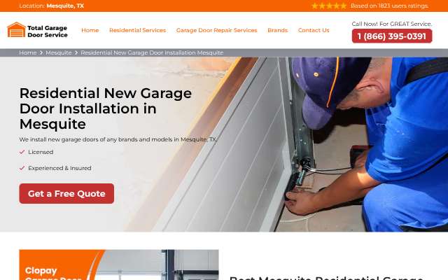 Page cited for Total Garage Door Services