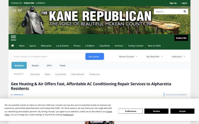 Page cited for Gee Heating & Air