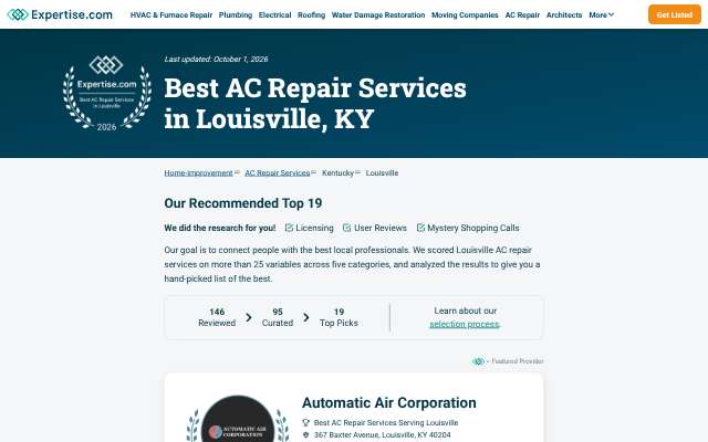 Tom Drexler Plumbing, Air & Electric's page as the assistant saw it
