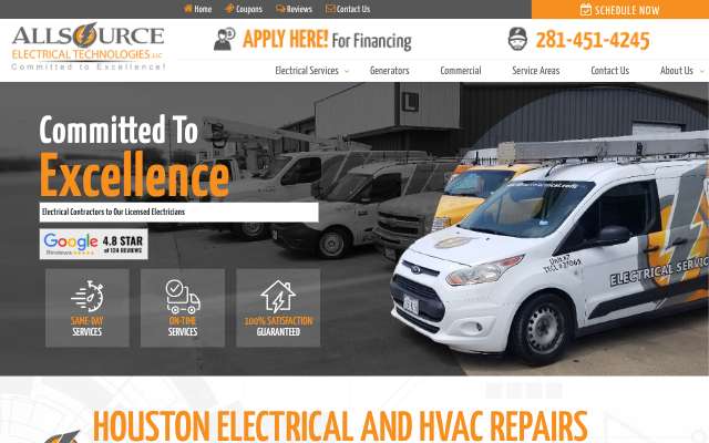 Allsource Electrical Technologies's page as the assistant saw it