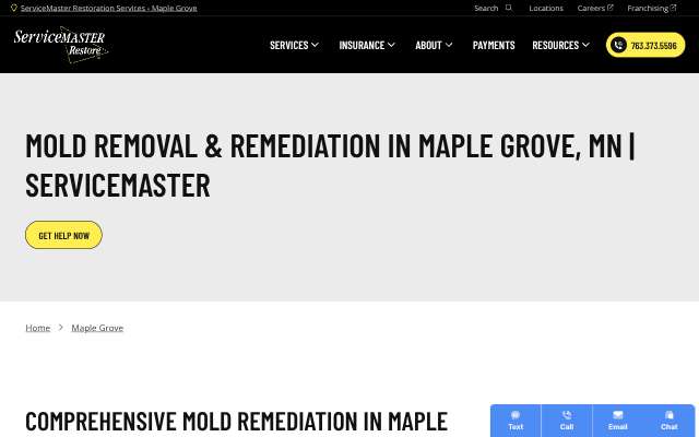 Page cited for ServiceMaster DSI - Maple Grove