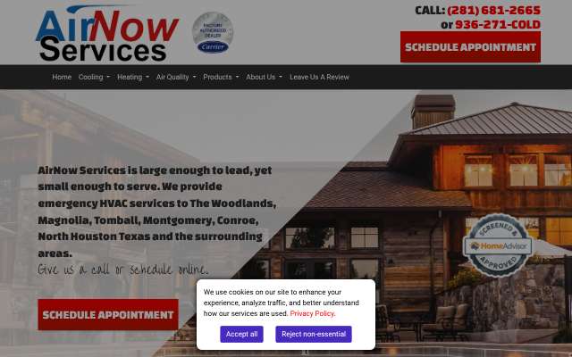 AirNow Services's page as the assistant saw it