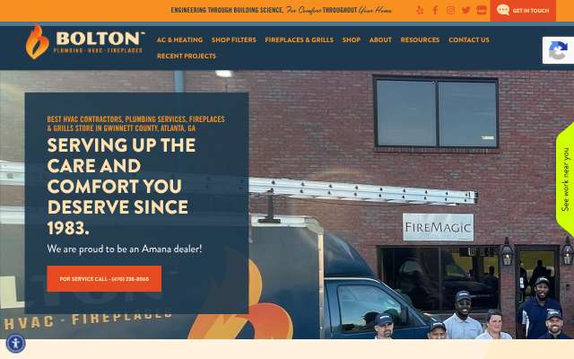 J.R. Bolton Plumbing, HVAC & Fireplaces's page as the assistant saw it