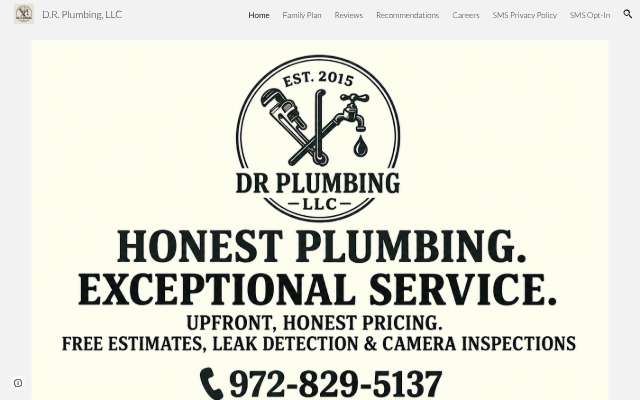 D R Plumbing's page as the assistant saw it