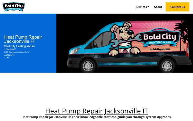 Bold City Heating and Air's page as the assistant saw it