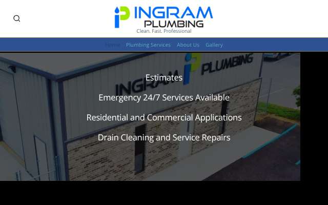 Ingram Plumbing's page as the assistant saw it