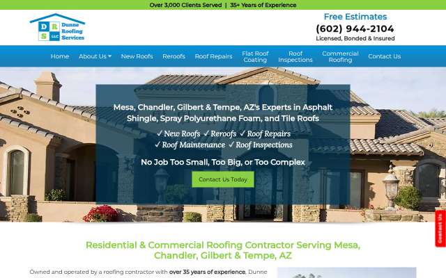 Dunne Roofing Services's page as the assistant saw it