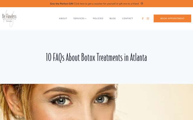Be Flawless Atlanta's page as the assistant saw it