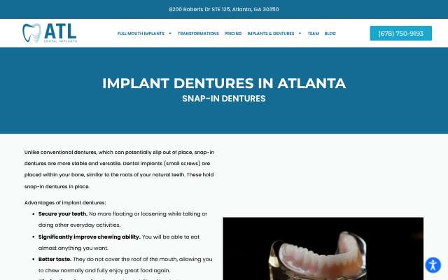 ATL Dental Implants's page as the assistant saw it