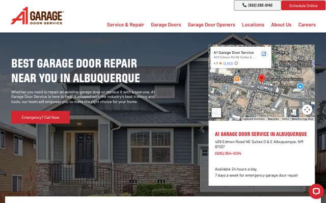 Page cited for A1 Garage Door Service Albuquerque