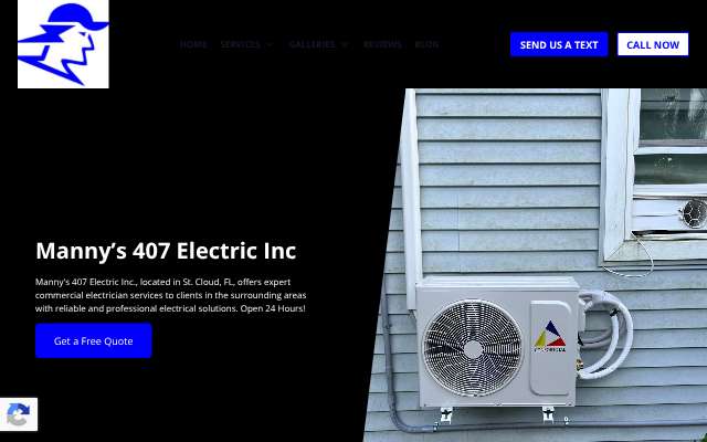 Manny's 407 Electric's page as the assistant saw it