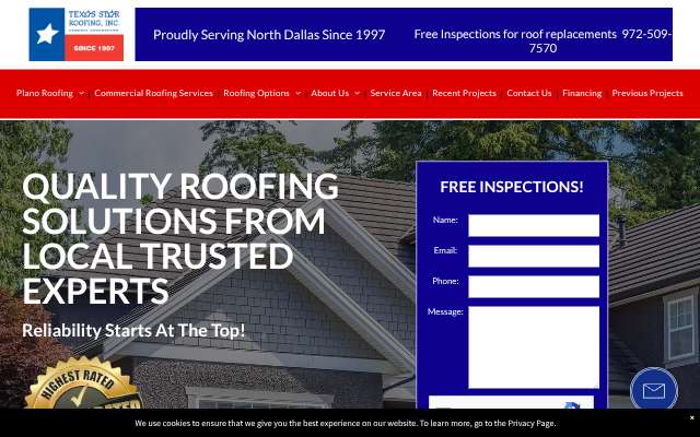 Page cited for Texas Star Roofing