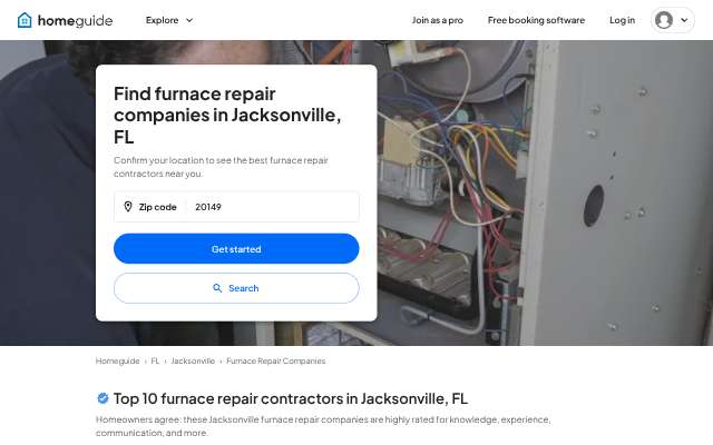 Golden Comfort AC & Heating Repair's page as the assistant saw it