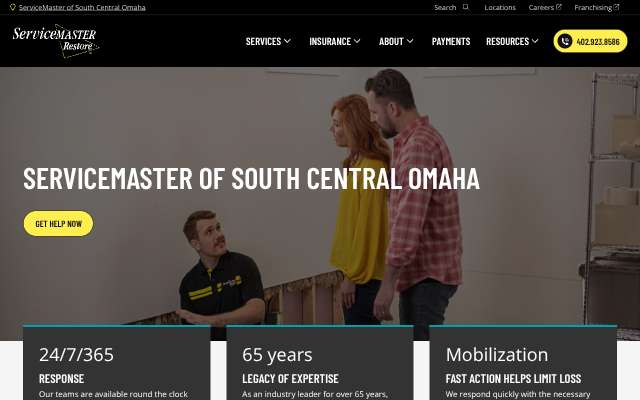 Page cited for ServiceMaster of South Central Omaha