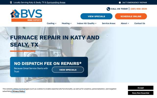 BVS Home Experts's page as the assistant saw it