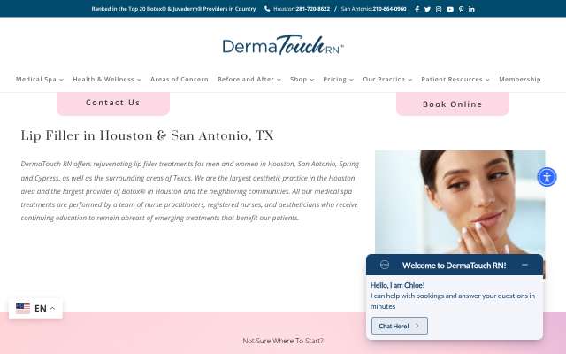 Page cited for DermaTouch RN (Falba Rd, Houston)