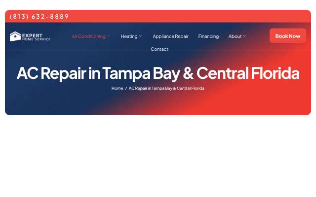 Expert Home Service's page as the assistant saw it