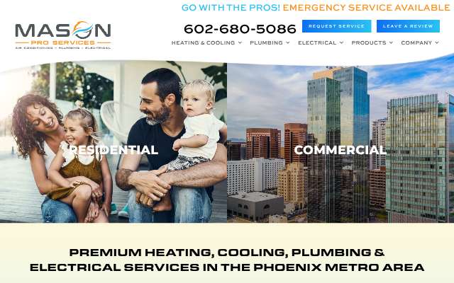 Mason Pro Services's page as the assistant saw it