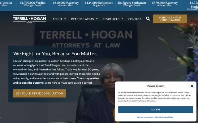 Page cited for Terrell Hogan