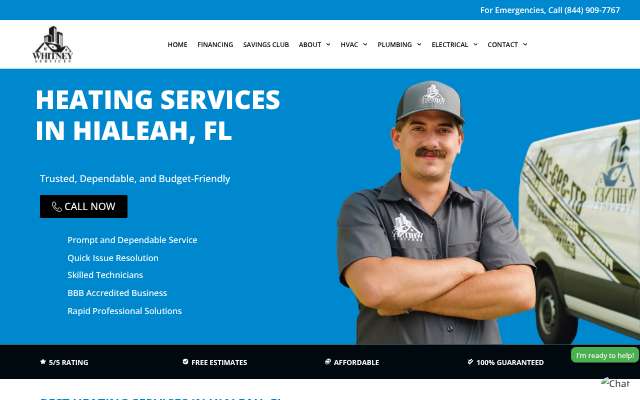 Whitney Services's page as the assistant saw it