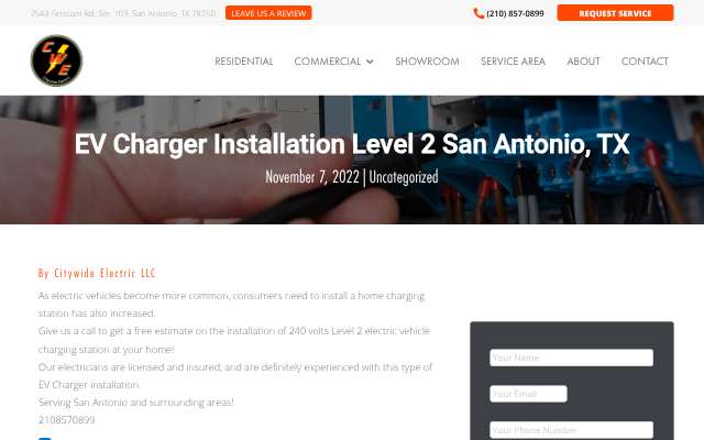 Citywide Electric's page as the assistant saw it