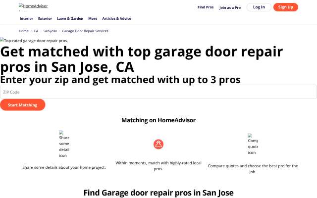Page cited for M M Garage Door Services, Inc.