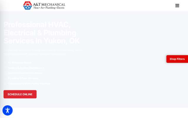 A&T Mechanical's page as the assistant saw it