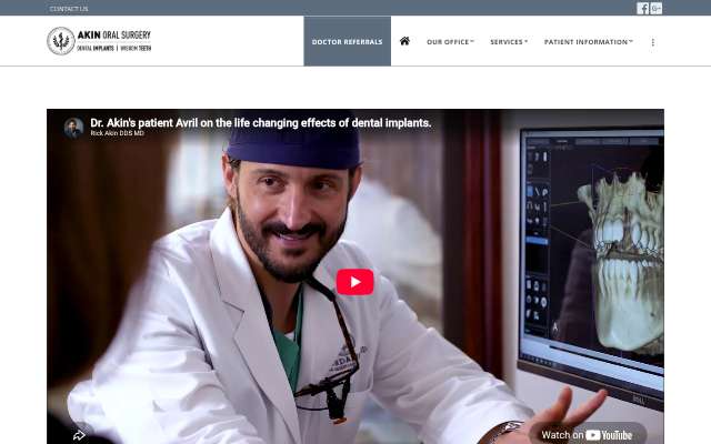 Page cited for Dr. Richard Akin, DDS, MD