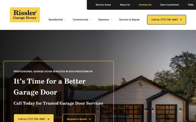 Rissler Garage Doors's page as the assistant saw it