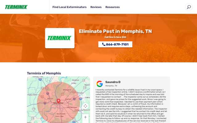 Page cited for Terminix
