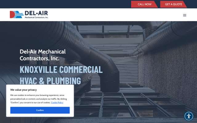 Del-Air Mechanical Contractors, Inc.'s page as the assistant saw it
