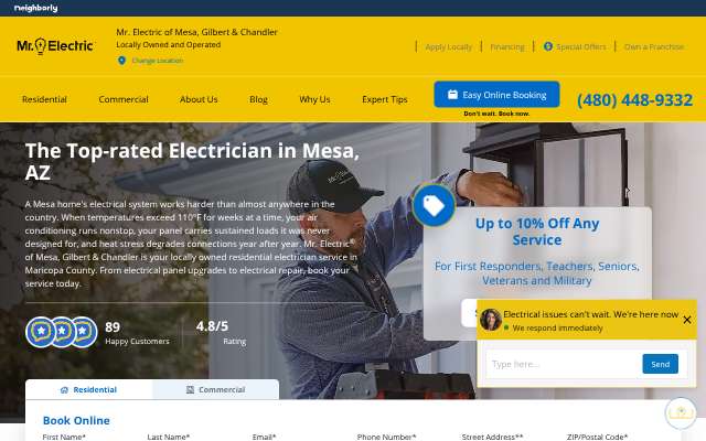 Page cited for Mr. Electric (Mesa)