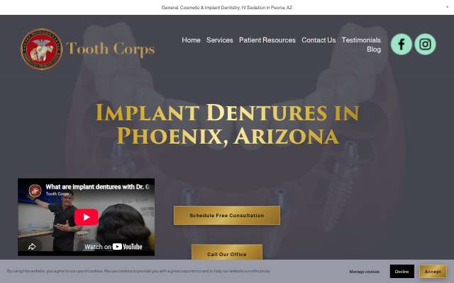 Tooth Corps's page as the assistant saw it