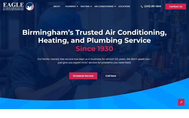 Eagle Service Company's page as the assistant saw it