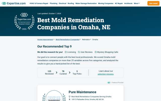 A-1 Mold Testing & Remediation Services's page as the assistant saw it