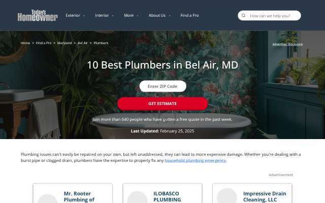 Page cited for Mr. Rooter Plumbing of Greater Baltimore