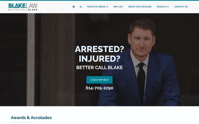 Blake Law Firm's page as the assistant saw it