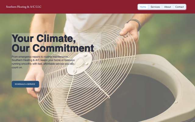 Southern Heating & A/C LLC's page as the assistant saw it