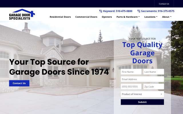 Page cited for Garage Door Specialists