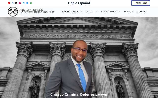 Law Office of Clyde Guilamo, LLC's page as the assistant saw it