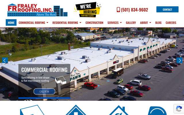 Fraley Roofing's page as the assistant saw it