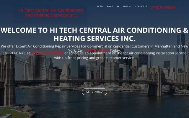 Hi Tech Central Air Conditioning & Heating Services Inc's page as the assistant saw it