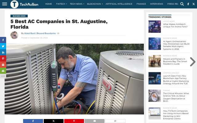 Heat Beaters Heating & Air's page as the assistant saw it