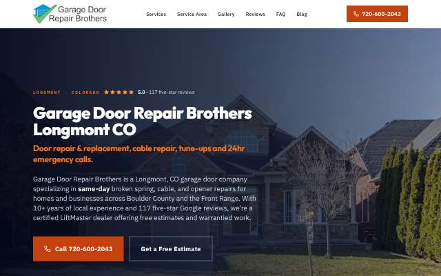 Page cited for Longmont Garage Door Repair Brothers