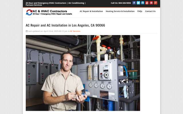 Clinton's Air Conditioning & Furnace Service's page as the assistant saw it