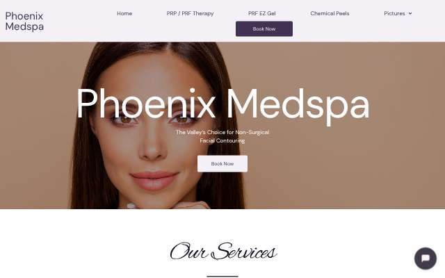 Phoenix MedSpa's page as the assistant saw it