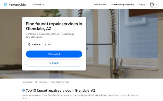Custom Plumbing Of Arizona's page as the assistant saw it